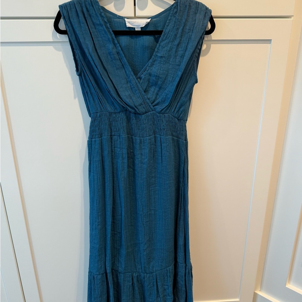 Teal Sleeveless Maxi Dress